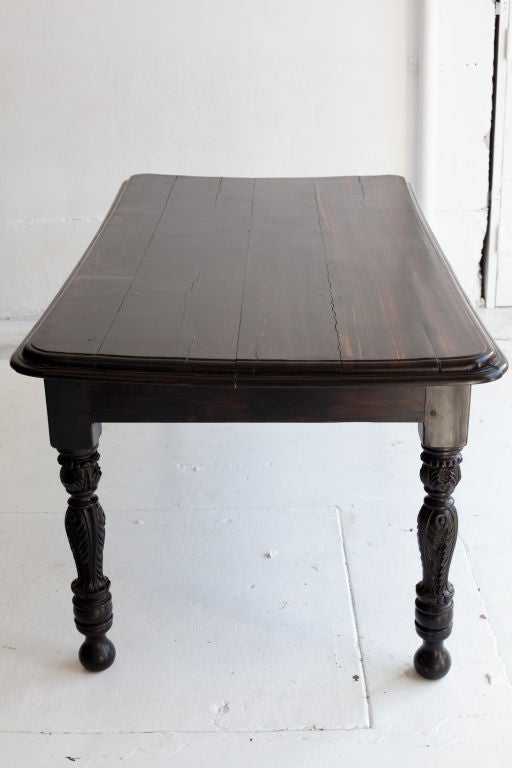 Anglo-Indian Solid Ebony Dining Table or Desk 1