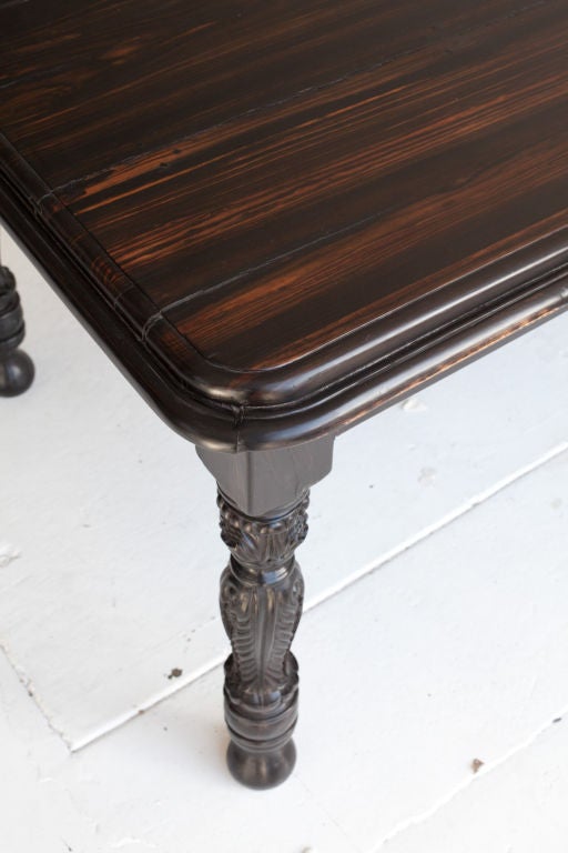 Anglo-Indian Solid Ebony Dining Table or Desk 2
