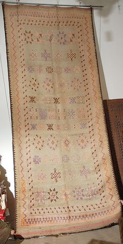 Vintage Moroccan Berber Tribal Faded Rug