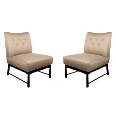 Pair of Modernist Slipper Chairs by Edward Wormley for Dunbar