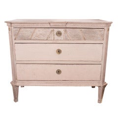 Antique Gustavian Painted Commode