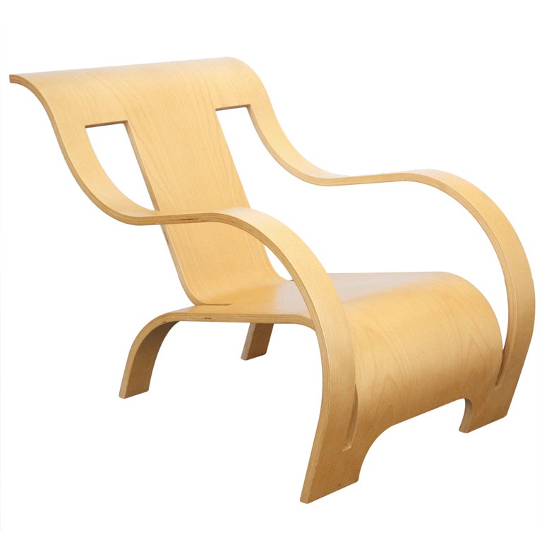 Plywood Lounge Chair by Gerald Summers For Sale