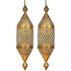 Large Brass Morrocan Style Pendant Lights