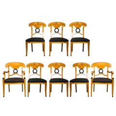 Set of 8 Bierdermier Style Dinig Chairs