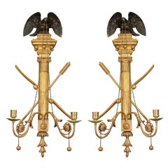 Pair of Classical Carved Sconces