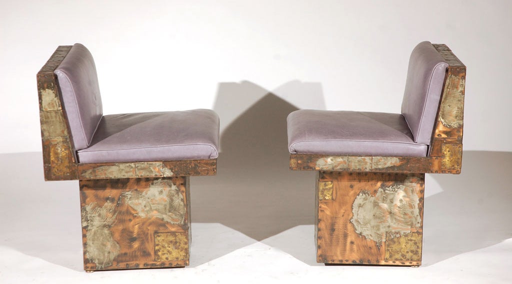Late 20th Century A Pair of Rare 1970s Swivel Side Chairs by Paul Evans