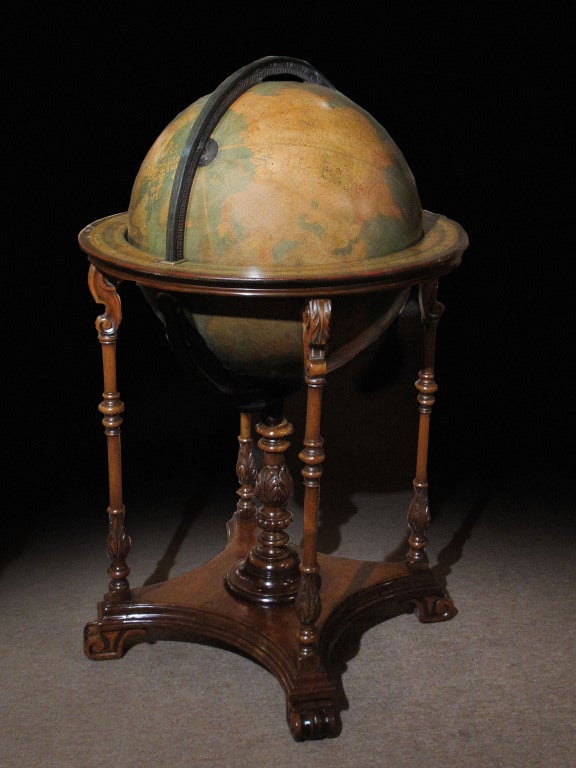 Georgian Grand Scale Terrestrial Library Globe by Kittinger, Circa 1930