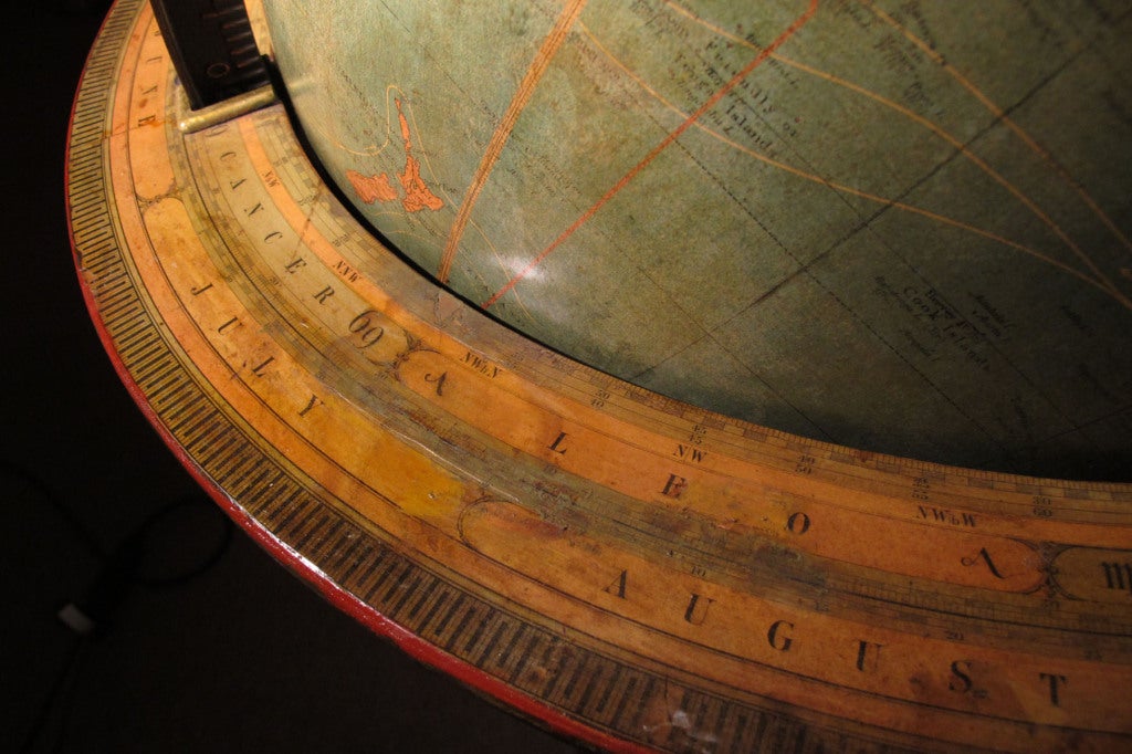 Grand Scale Terrestrial Library Globe by Kittinger, Circa 1930 1