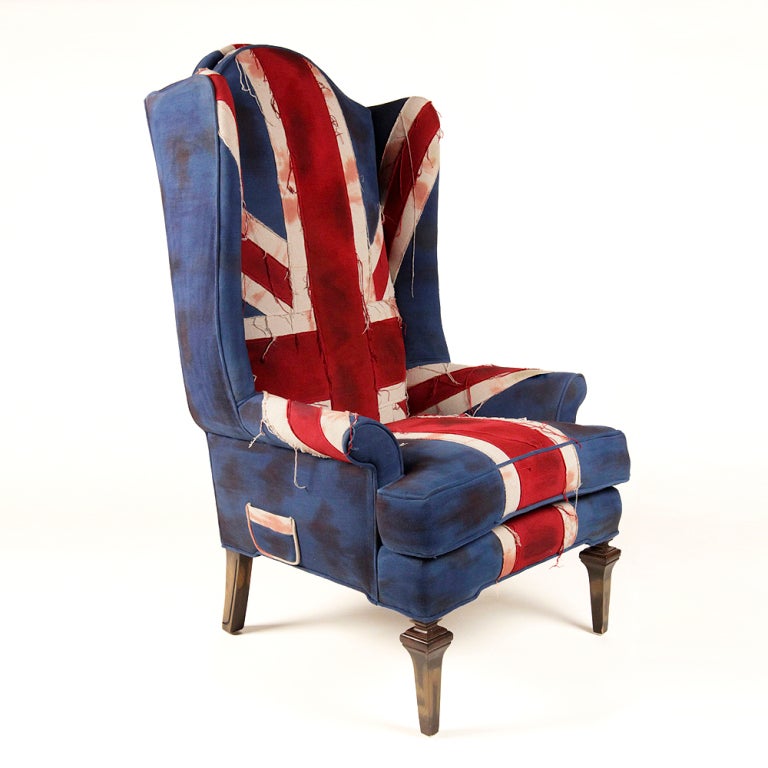 union jack leather chair