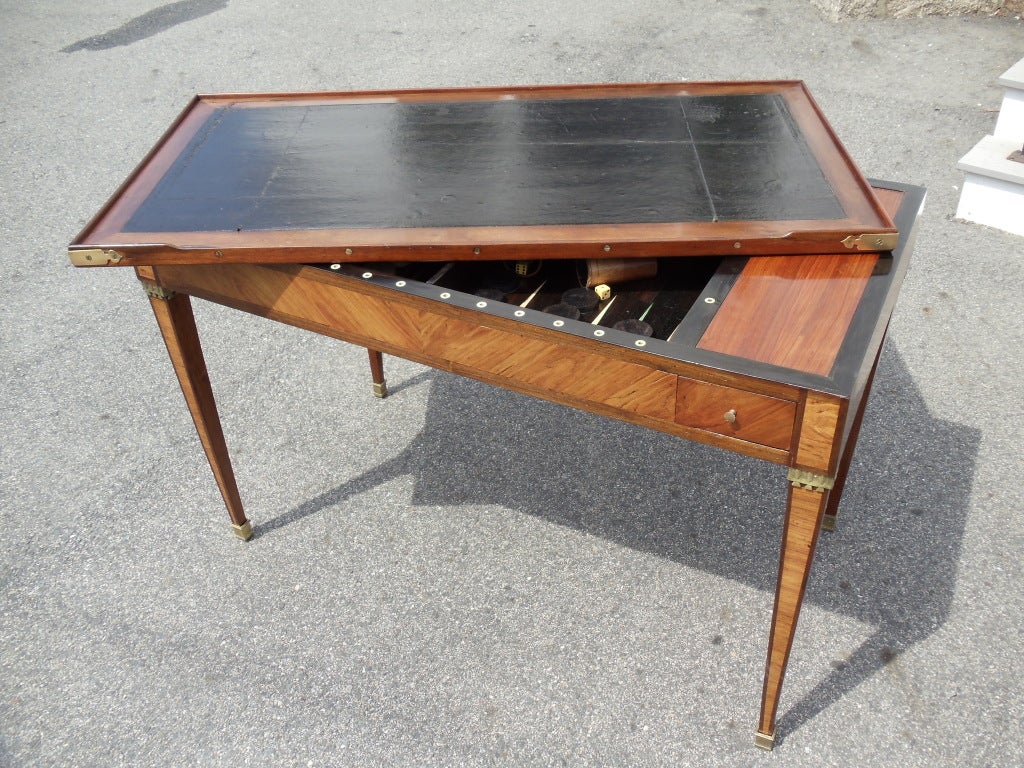 French Period Louis XVI Tric Trac or Backgammon Table