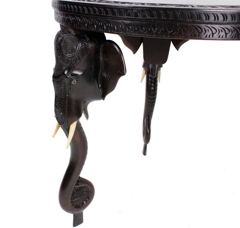 20th Century A Pair of Anglo Indian Carved Tables