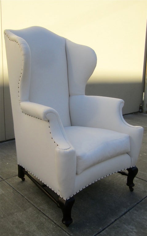 Gorgeous Wingback Chair on Castors 1