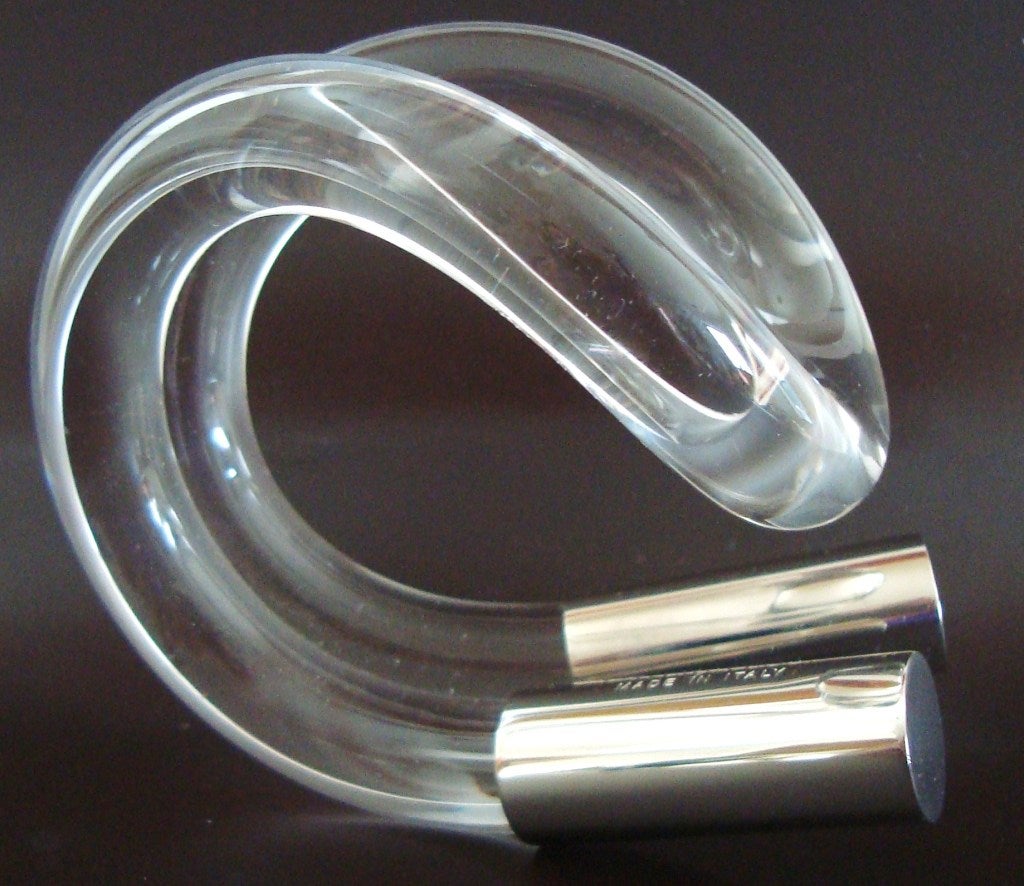 Vintage Pucci Lucite and Silver Cuff In Excellent Condition For Sale In Washington, DC