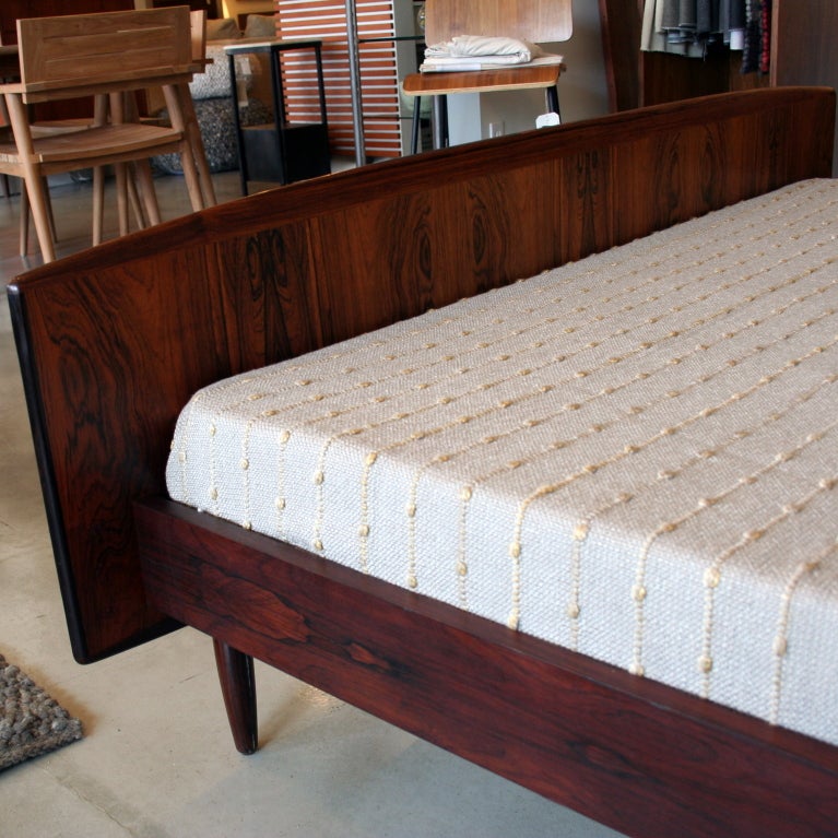 Vintage Danish Rosewood Queen Bed 1