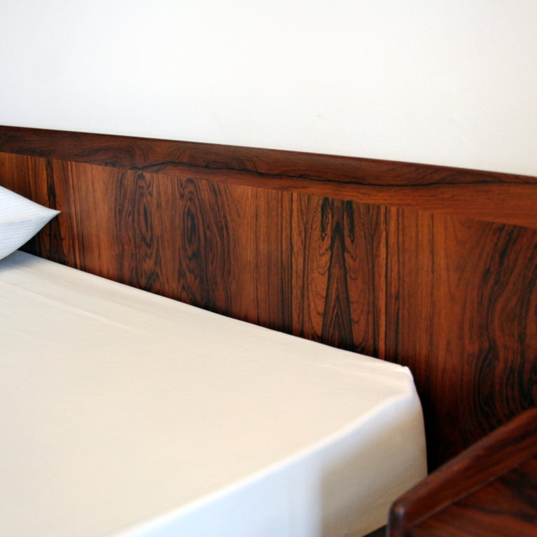 Vintage Danish Rosewood Queen Bed 2