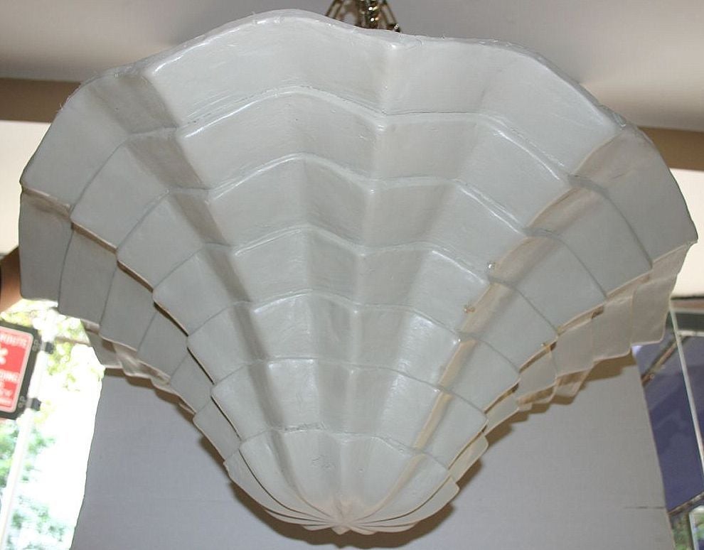 French Pair of Large Shell Plaster Fixtures, Sold Individually For Sale