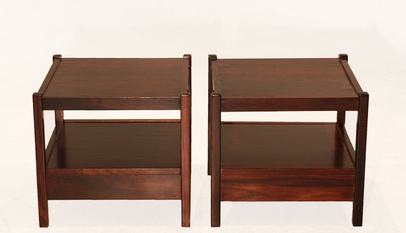 Mid-20th Century Mid-Century Celina Moveis Covina Wood Side Tables For Sale