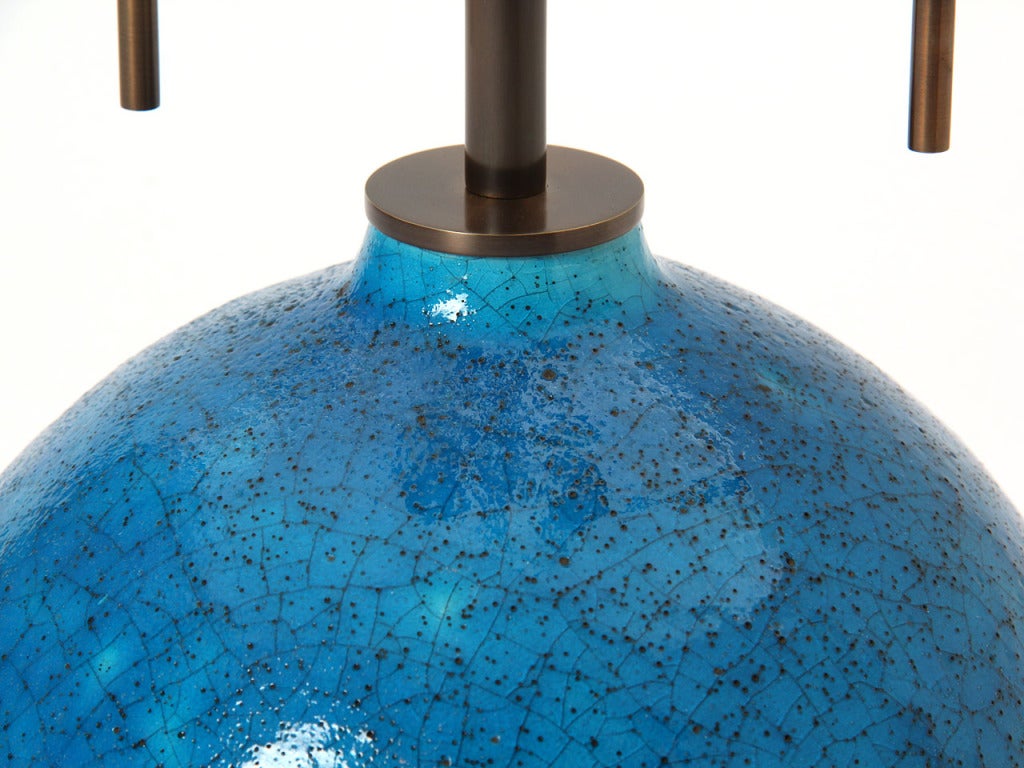 American Blue Ceramic Table Lamp