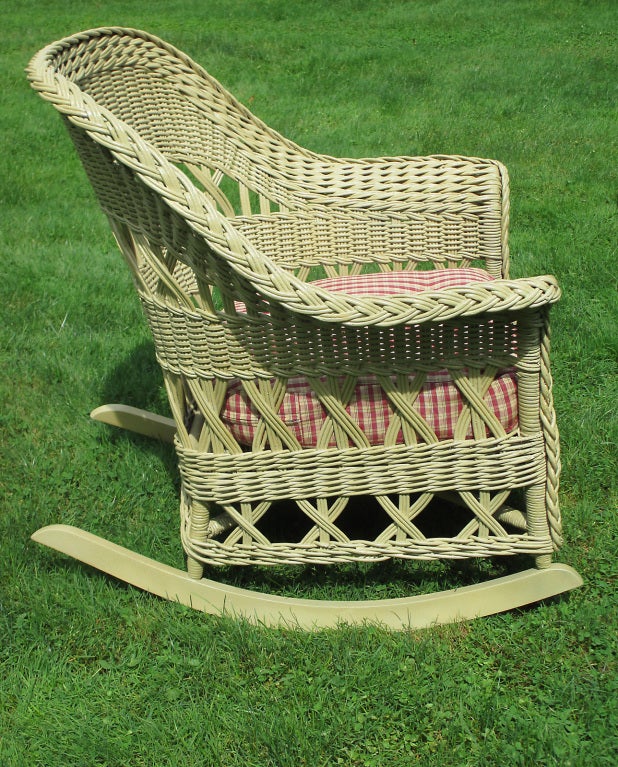Woven Matching Pair Bar Harbor Wicker Armchair/Rocker