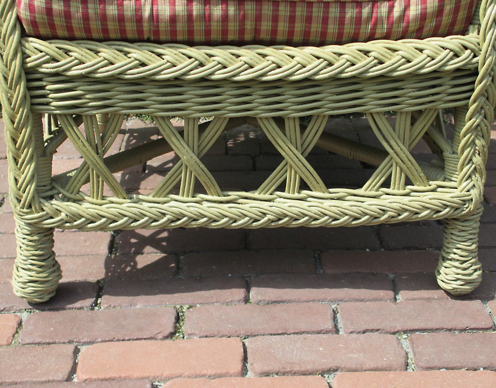 Matching Pair Bar Harbor Wicker Armchair/Rocker 1
