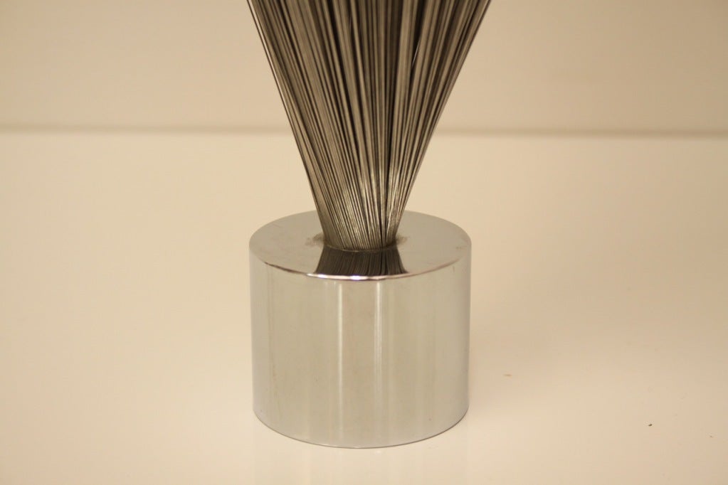 Chrome Kinetic Spray Sculpture in the manner of Harry Bertoia