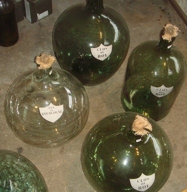 French Demijohn Glass Bottles In Excellent Condition In Napa, CA