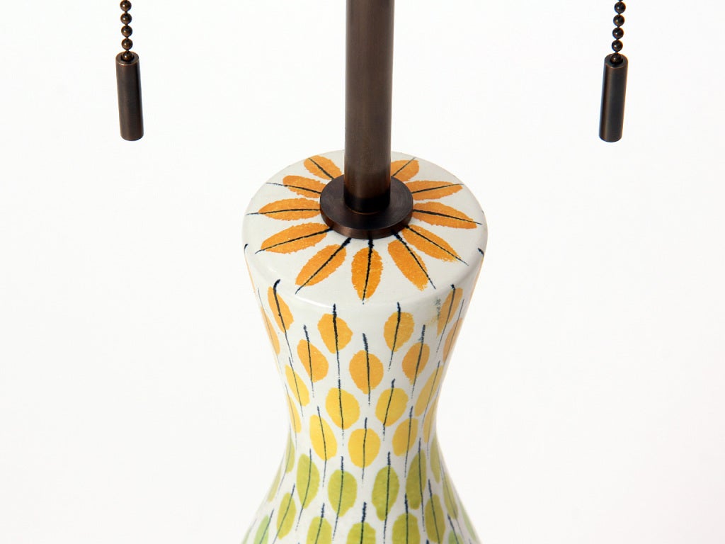 Italian Multi-Color Ceramic Table Lamp