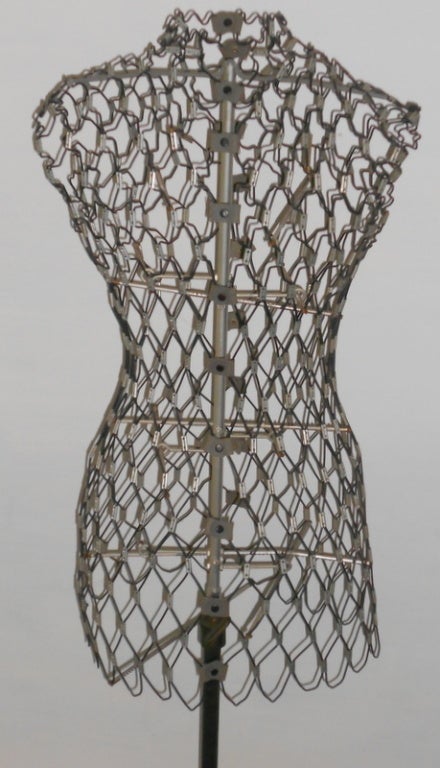 Dress Form Sculpted in Coated Steel Wire