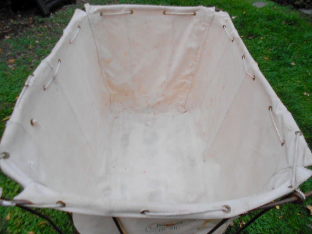Industrial Canvas Laundry Cart 2