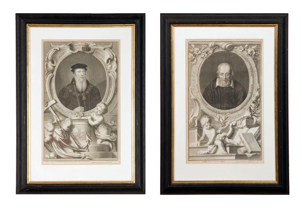 Set of four 18th century prints of English Earls.