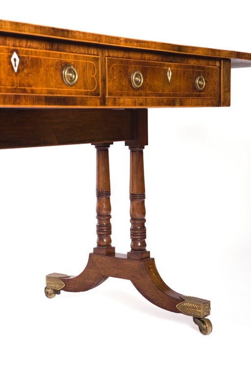 18th Century and Earlier Fine Regency Mahogany Sofa Table For Sale