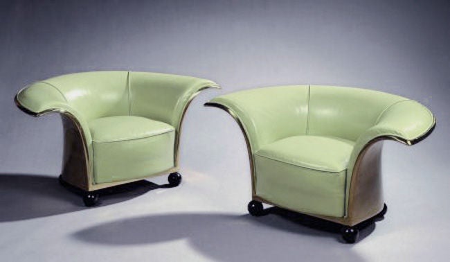 Pair of Spectacular French Art Deco Armchairs For Sale 4