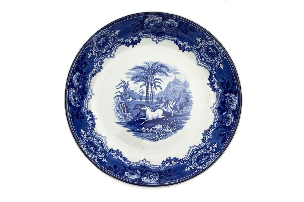 19th century blue and white Staffordshire bowl.