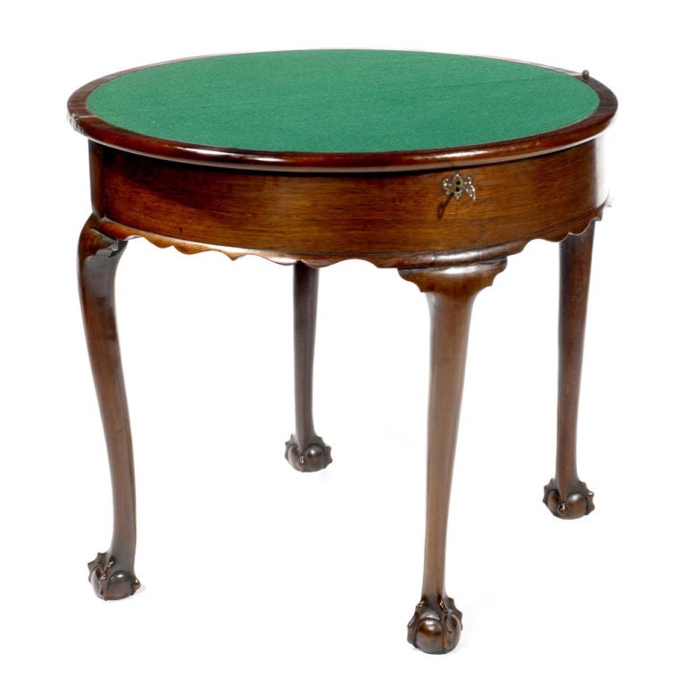 mahogany demilune table