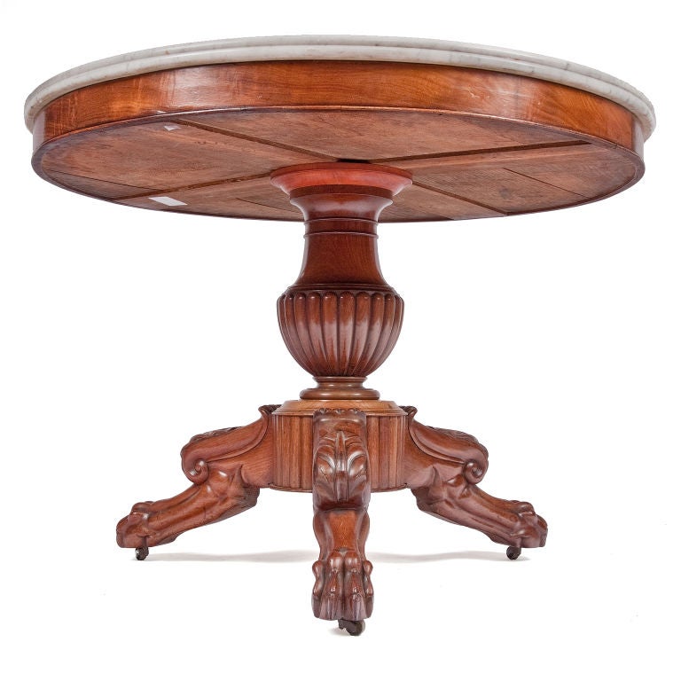 French Mahogany Center Table In Excellent Condition In New York, NY