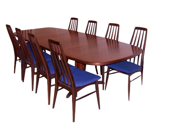 Danish Rosewood Dining Table With Eight Chairs 5