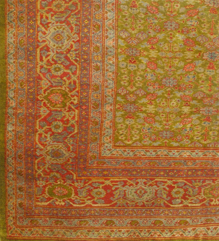 Sultanabad Antique Persian Ziegler Square Carpet