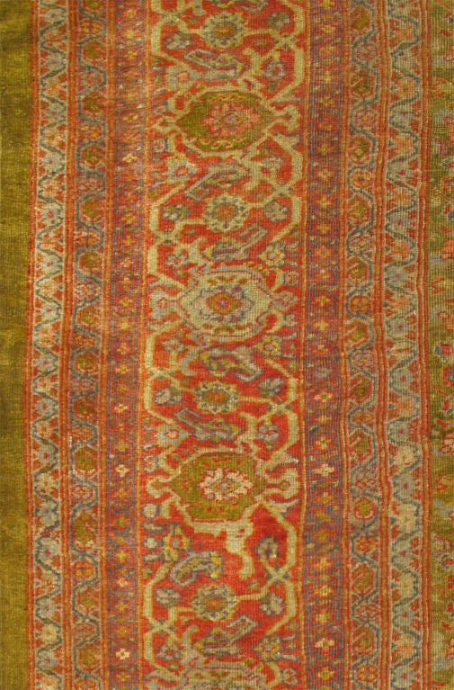 19th Century Antique Persian Ziegler Square Carpet