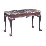 A George II Mahogany Marble Top Console Table