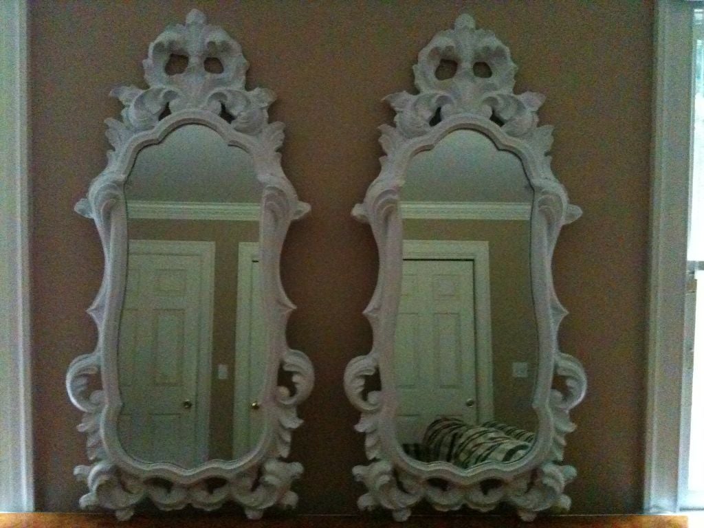 Fabulous Pair of Dorothy Draper Style Mirrors with great impact.