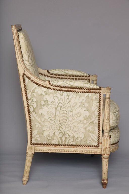 Pair of Painted Directoire Style Bergère Chairs 3