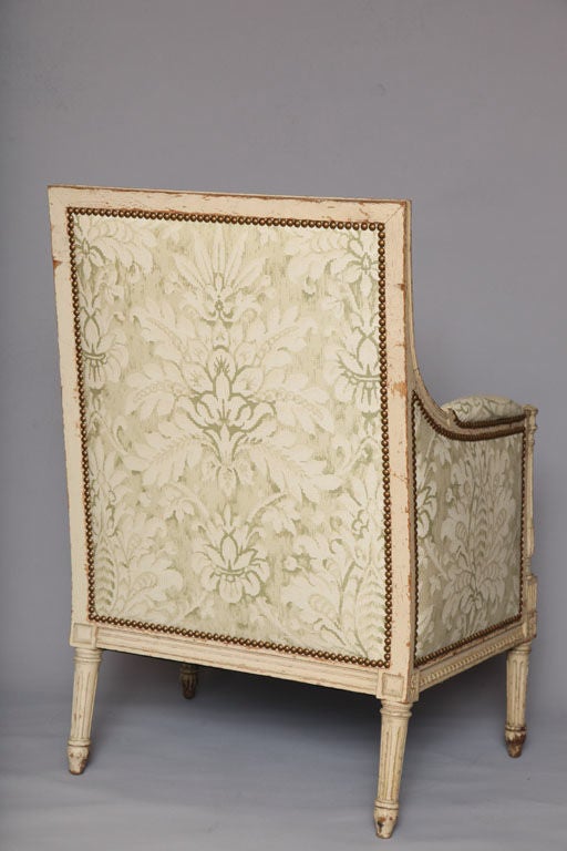 Pair of Painted Directoire Style Bergère Chairs 4