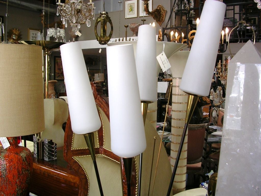 20th Century Italian Mid Century 4 Light Floor Lamp