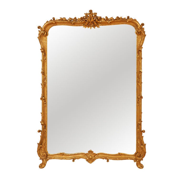1940's Gilt French Mirror For Sale