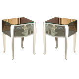 Vintage Pair Hollywood Regency Style Side Tables