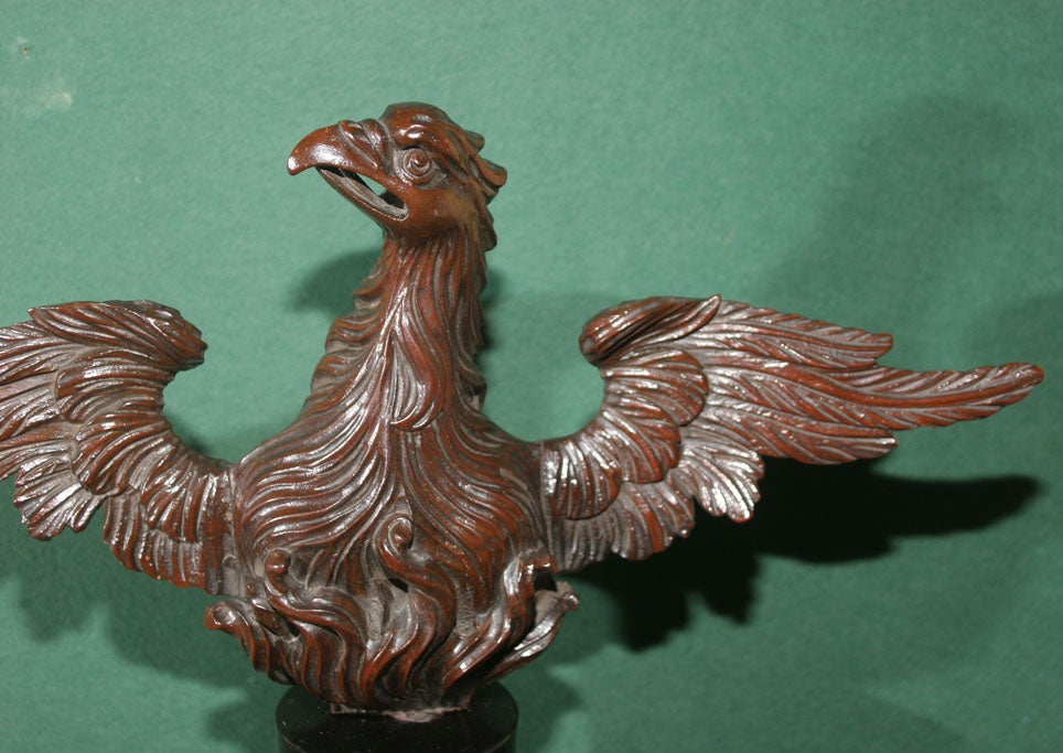 Chippendale 18th Century American Carved Mahogany Eagle, circa 1760 For Sale