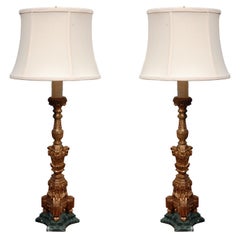 Pair of Prickets as Table Lamps