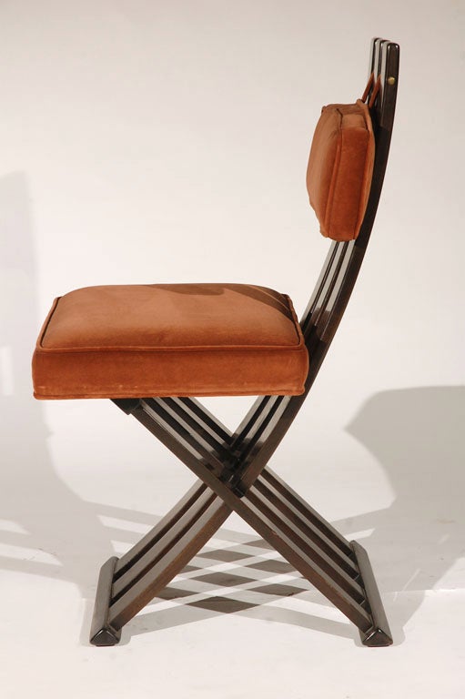 A Set of Six 1960s X-Base Dining Chairs by Harvey Probber In Good Condition In West Hollywood, CA