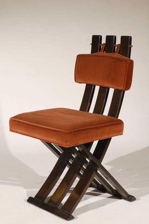 Mid-20th Century A Set of Six 1960s X-Base Dining Chairs by Harvey Probber