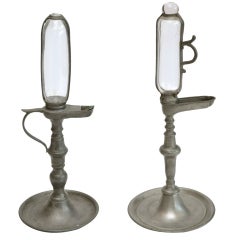 Pair of Antique French Oil Lamps
